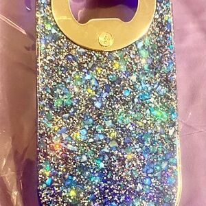 Glittery blue bottle opener